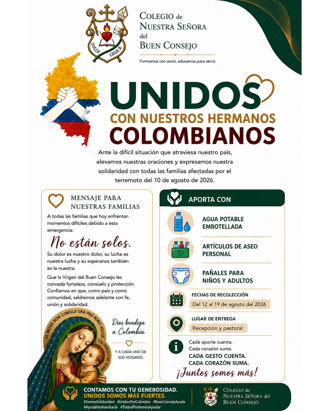 Unidos con nuestros hermanos colombianos